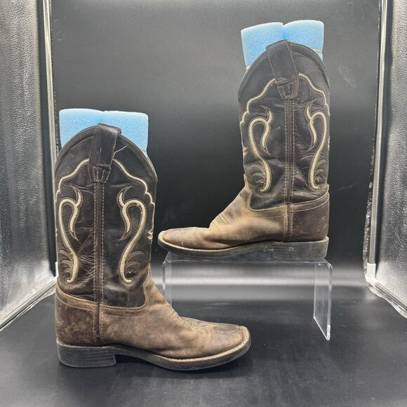 Old West Other - Old West Child Boots Size 4 Brown Boots Leather Pull On Cowboy Western GUC